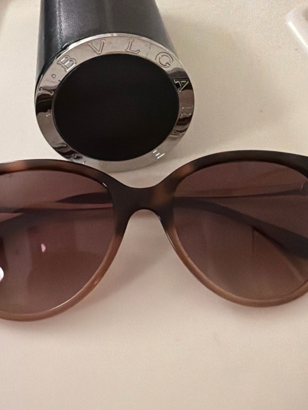 BVLGARI BV8161-B Havana Tortoise Sunglasses + Case (As-Is Case)